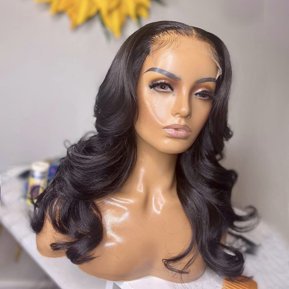Anlimer 13x6 Lace Frontal Wigs Human Hair Body Wave HD