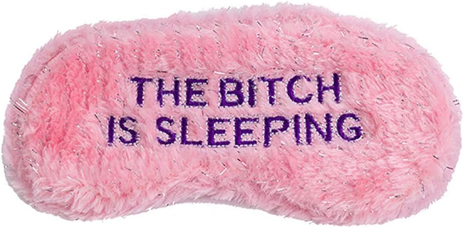Diabolical Gifts Novelty Eye Mask - 'The Bitch is Sleeping' Sleep Joke Blindfold Practical Joke Gift, Pink