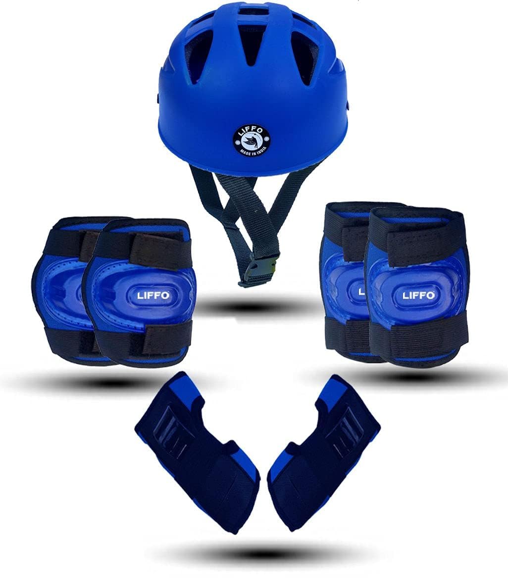 - Liffo® Skating Guard Skating Kit Protective Skating Guard Kit for Skating, Cycling, Running for Kids,Boys,Girls,Men & Women (HSG) (Blue, S)