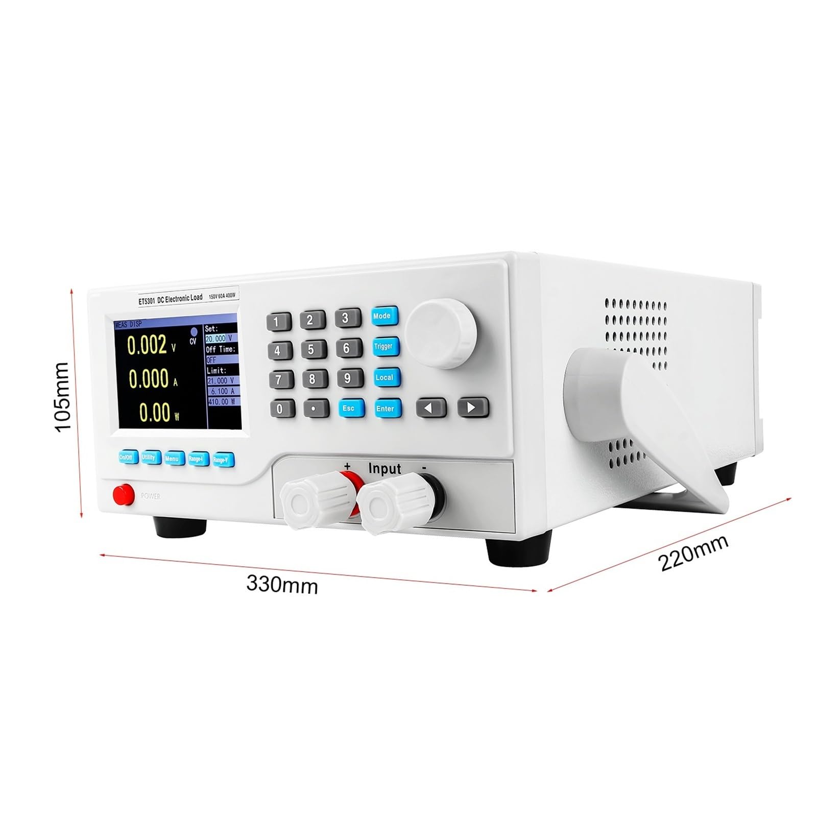 Tester pojemności baterii litowej ET5301, analizator obciążenia, wyświetlacz, tester obciążenia elektronicznego, miernik rozładowania 400 W, 150 V, 60 A Pomiar rezystancji(ET5410)