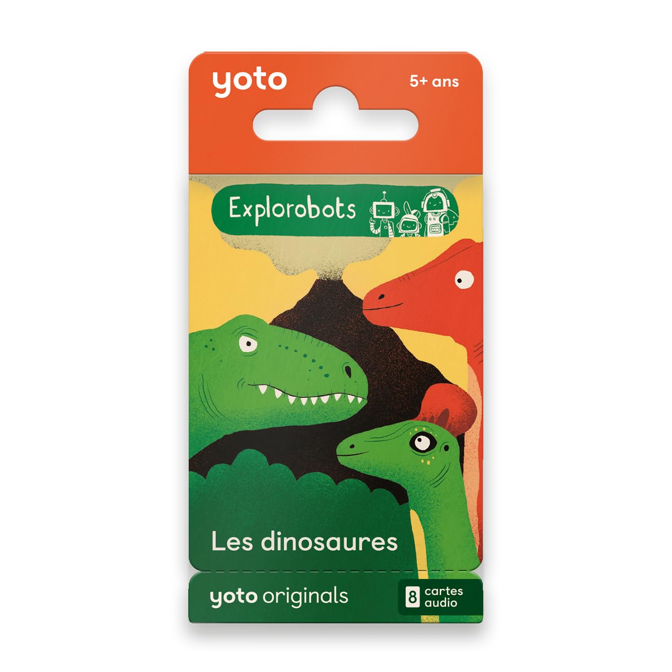 Yoto Pack Les Explorobots - Les Dinosaures, 8 Livres Audio pour Enfant en français pour Yoto Player et Mini, 5-14 Ans