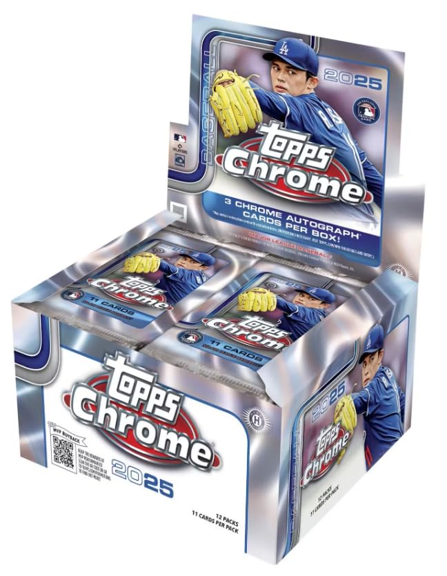 Topps Chrome 10周年記念ボックス　3BOX Amazon.com: 2025 Topps Chrome Baseball Sealed Jumbo Box (3