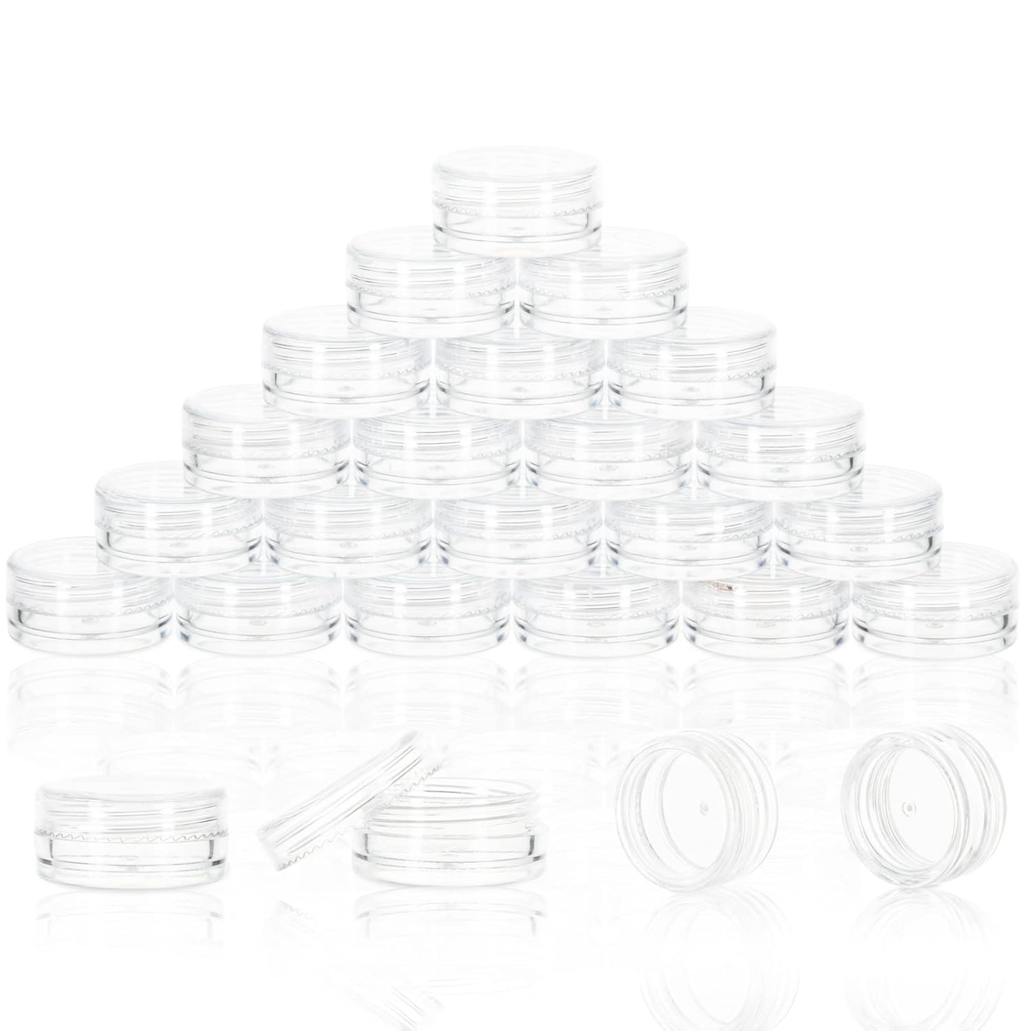 ZEJIA Sample Containers, Tiny Sample Jars with Lids, 3 Gram