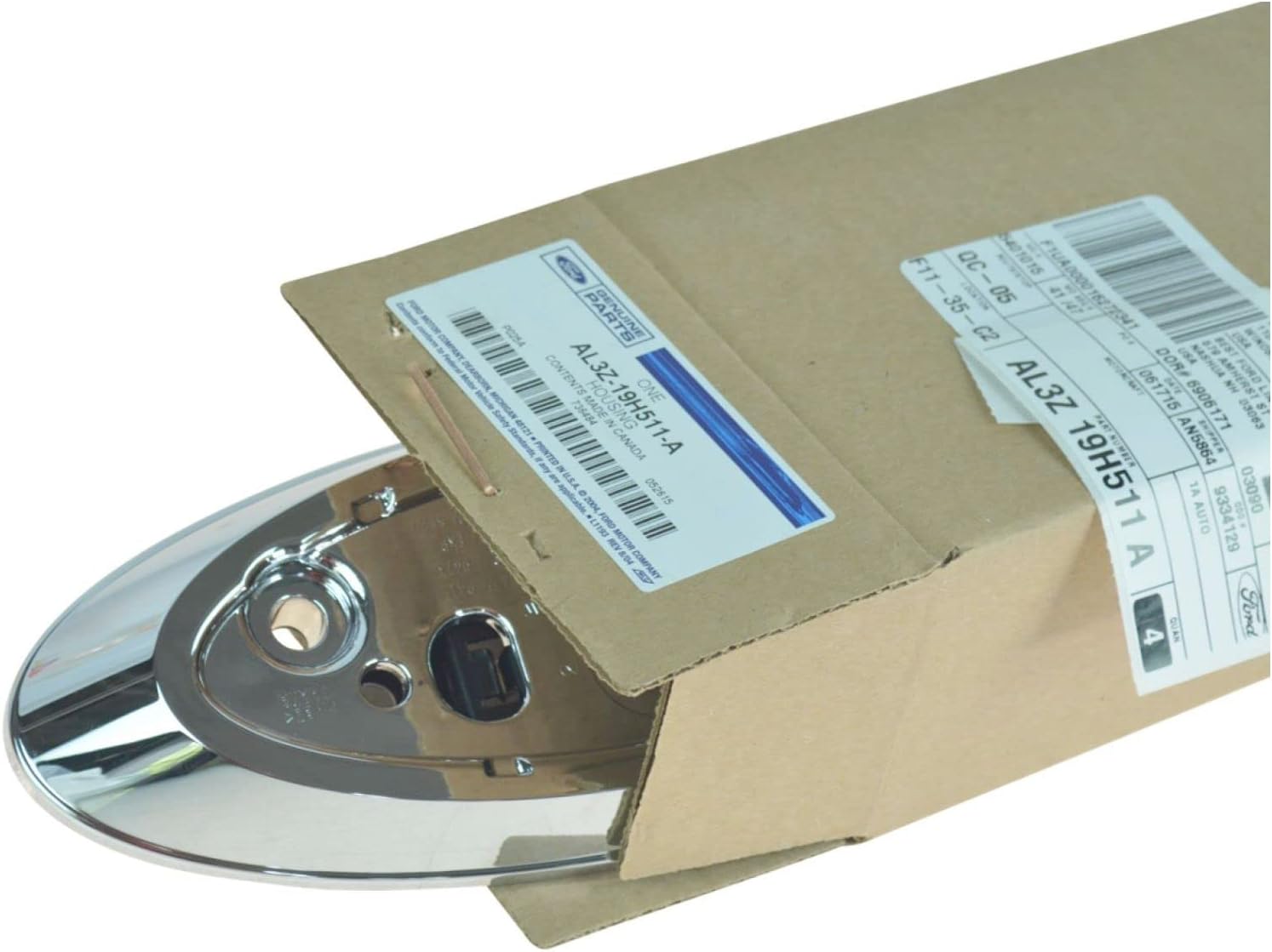 Housing Bezel Chrome Tailgate Mounted Compatible with 2010-2014 Ford F-150 2013-2015 F-250 Super Duty F-350 Super Duty