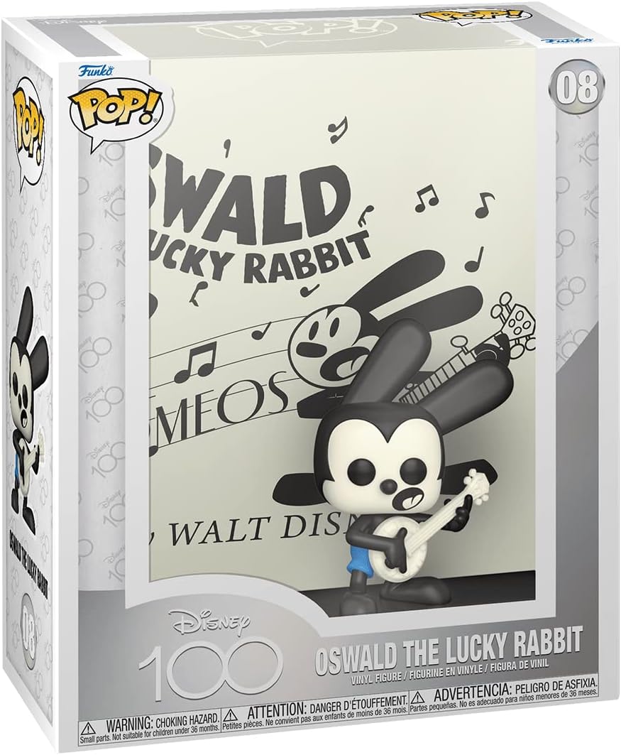 Funko POP! Art Cover: Disney 100 - Oswald The Lucky Rabbit - Disney Standard Characters - Collectable Vinyl Figure - Gift Idea - Official Merchandise - for Kids & Adults - Movies Fans