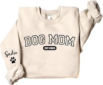 Personalized Dog Mom Sweatshirt, Dog Lover Gift, Dog Sweatshirt, Dog Mom Gift, Dog Mom Hoodie, Gift for Her