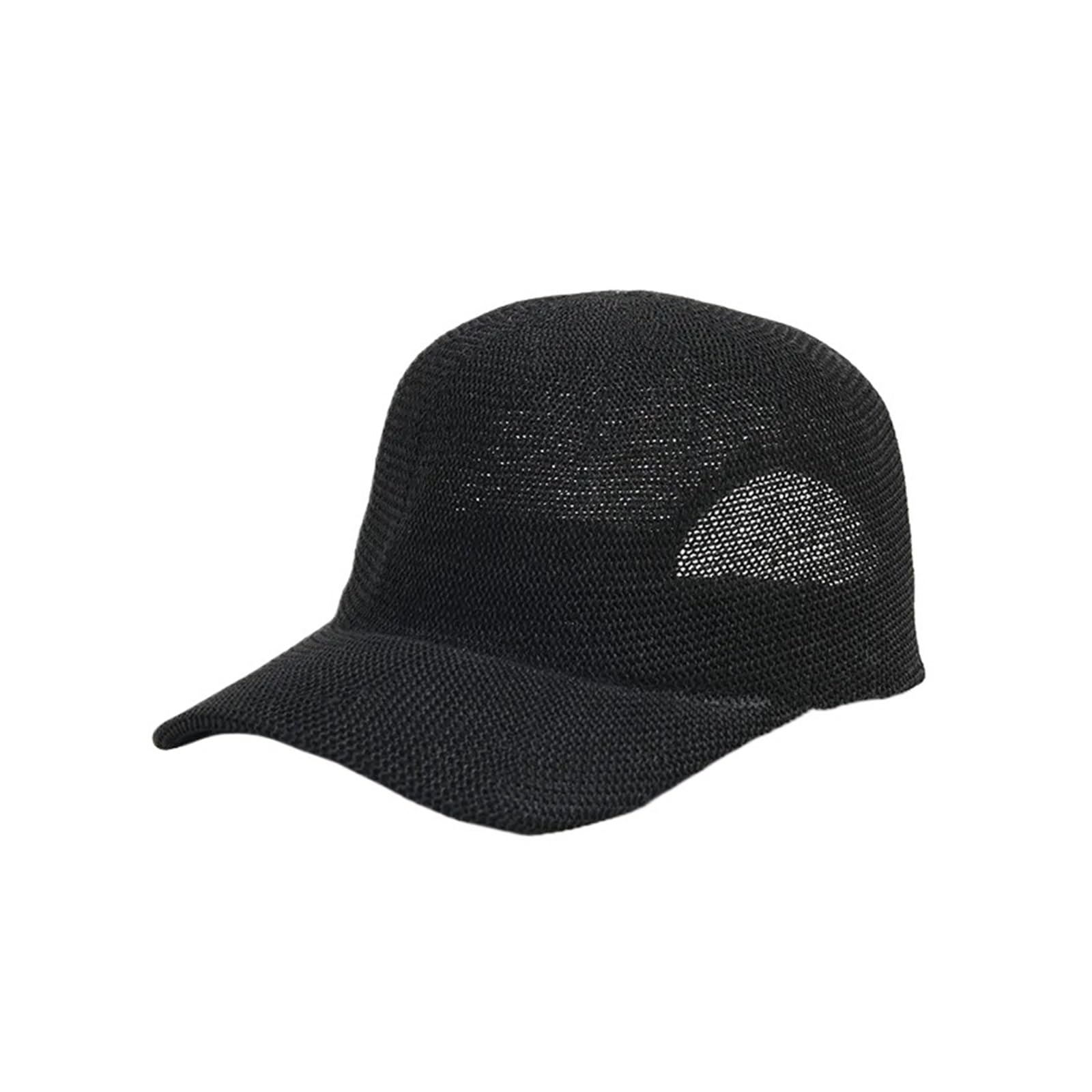 Generico Berretto da baseball estivo in paglia traspirante donna | Black