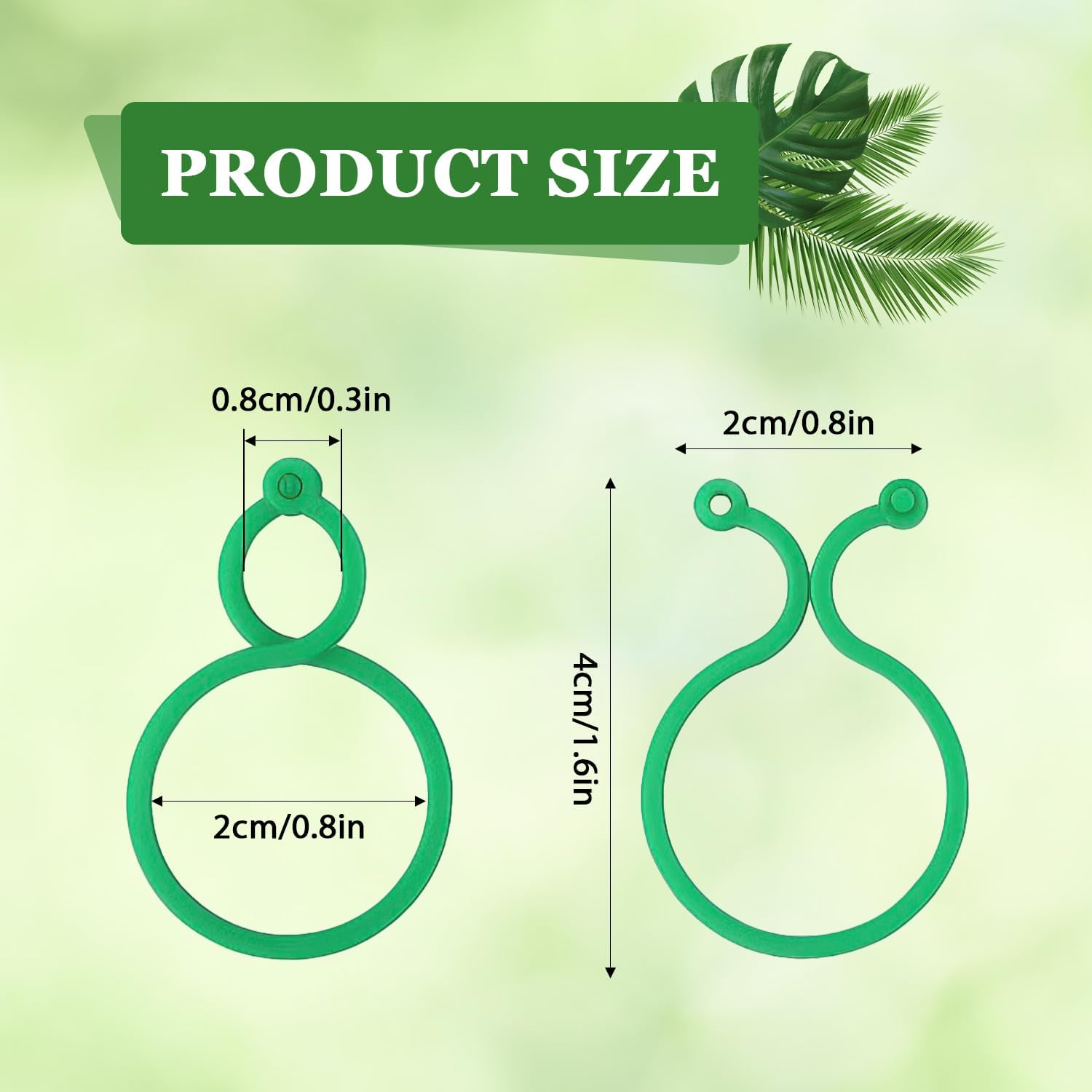 100 PCS Plant Support Clips for Climbing Plants Outdoor, Tomato Plant Support Vine Clips Plant Flower Lever Loop Gripper Fixing Clips, Secured Plastic Plant Clips Reusable Garden Clips image 3