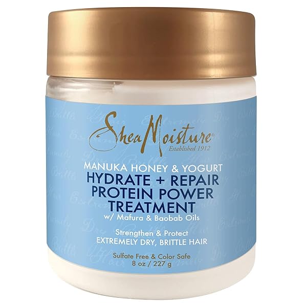 Manuka Honey & Yogurt Hydrate + Repair Protein Power Treatment Hair Mask Deep Conditioner and 8 Oz