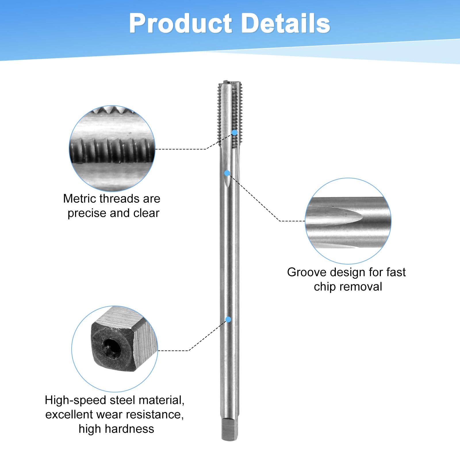 M METERXITY M10x1.25mm Metric Thread Tap - Image 2