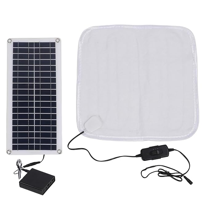 Solar Powered Pet Heating Pad, 100w Heating Cat Dog Mat, Advanced Multi-Function Warming Cat Bed