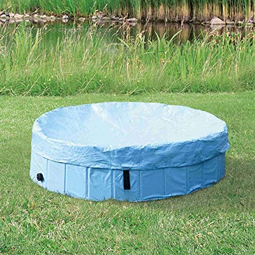 TRIXIE Hundepoolabdeckung mit Klettverschlüssen ø 160 cm - ideal für Hundepool #39483 in petrol - schützende Abdeckung für Hundepools - praktische Poolabdeckung aus Kunststoff - 39487
