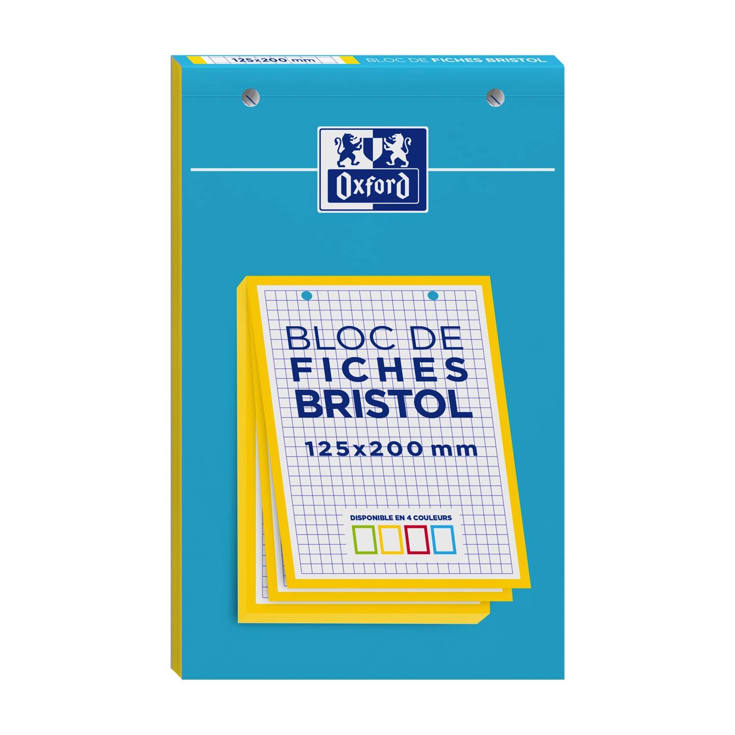 OXFORD Lot de 10 Blocs de 30 fiches bristol 125X200 perforées Q5/5 jaune