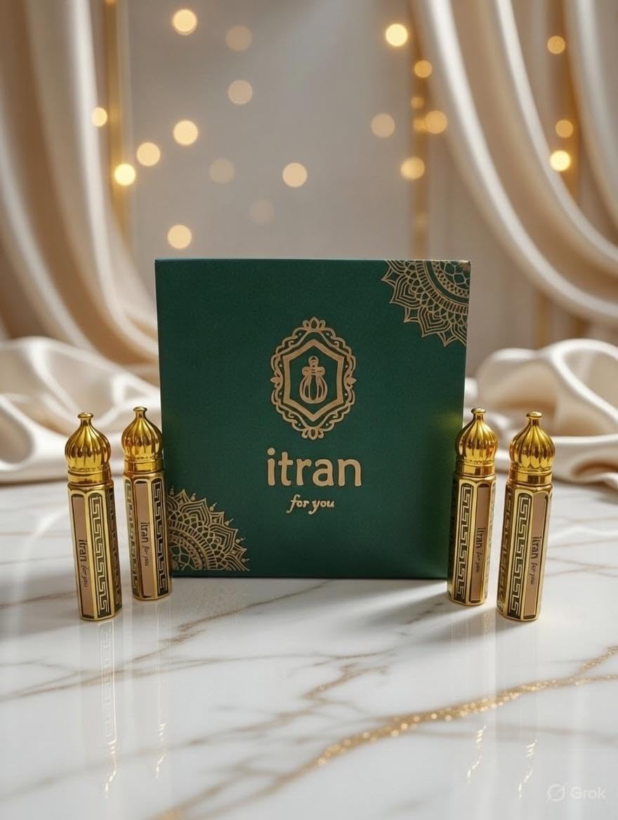 Itran Premium Women’s Attar Gift Set – Set Of 4 (6ml Each) | Fiora, Sage, Noir Poise & Velvet Vow | Long-Lasting Alcohol-Free Perfume Oils For Women | Floral, Sweet & Sensual Fragrance Set-image-43