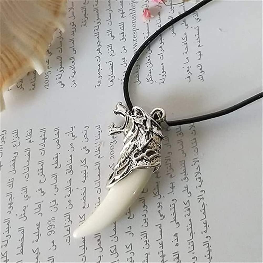 Wolf Tooth Necklace for Women Men Wolf Head Totem Pendant Necklace Adult Ceremony Graduation Gift Jewelry - Image 5