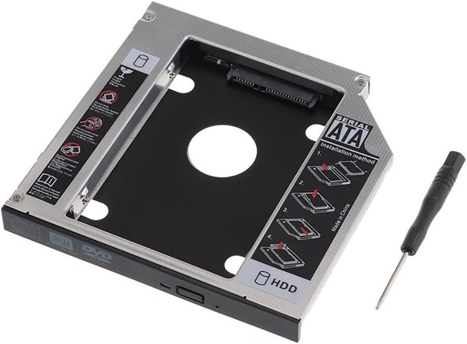 Universal SATA Hard Drive Caddy Adapter Tray Enclosures for DELL HP Lenovo ThinkPad ACER Gateway ASUS Sony Samsung MSI Laptop