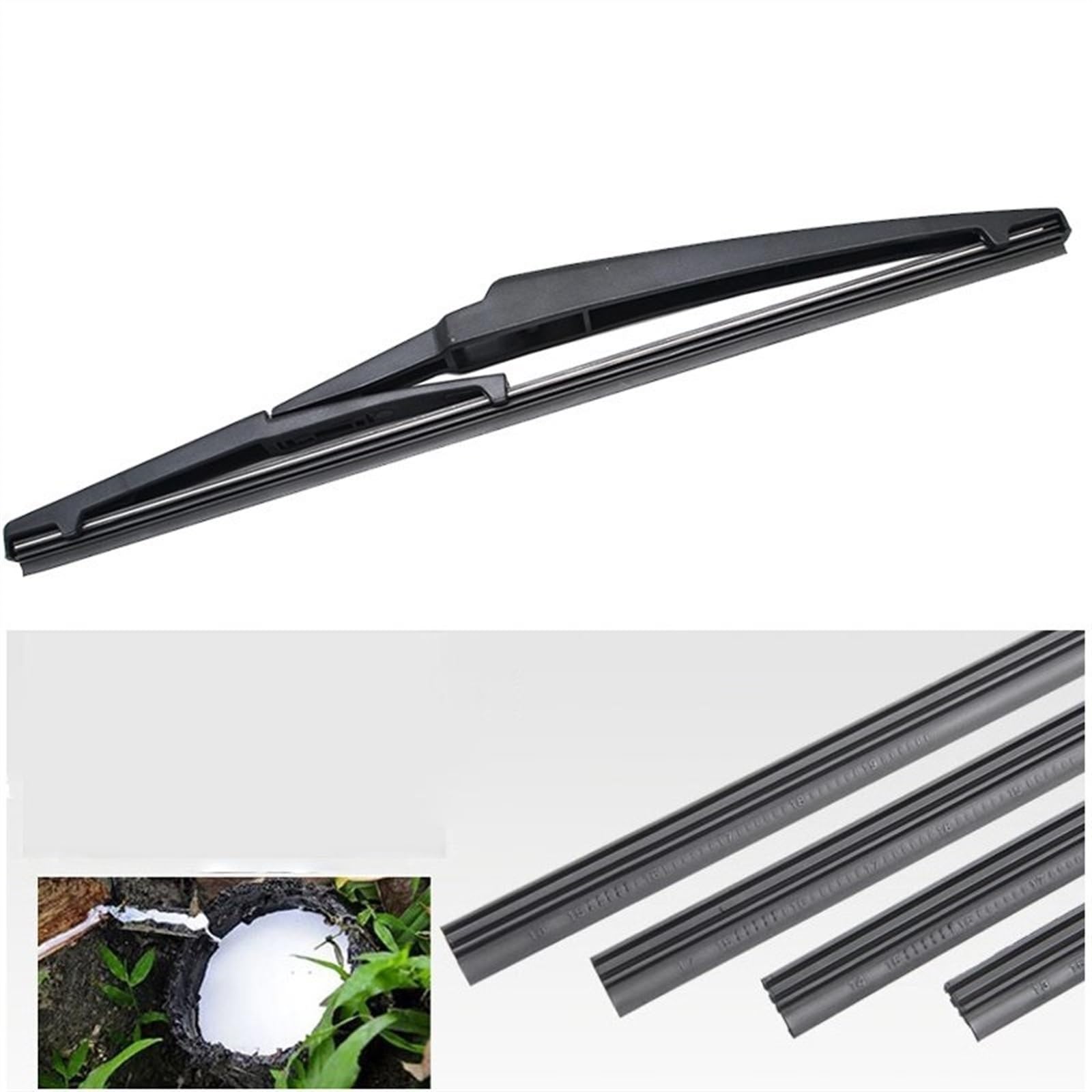 14 "Spazzola Tergicristallo Posteriore + Braccio Set Kit per T&oyota per Corolla Hatchback E12 2002 2003 2004 2005 2006 2007 Parabrezza Lunotto Posteriore Tergicristallo