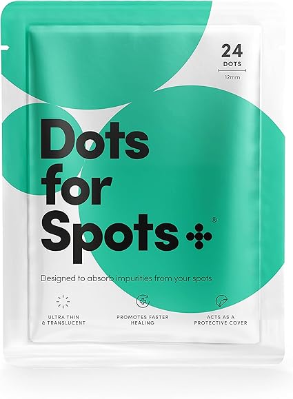 Dots For Spots The Original Acne Patch Winner 21 Vegan Cruelty Free Hydrocolloid Pimple Patches 1 Pack 24 Dots Amazon Co Uk Beauty