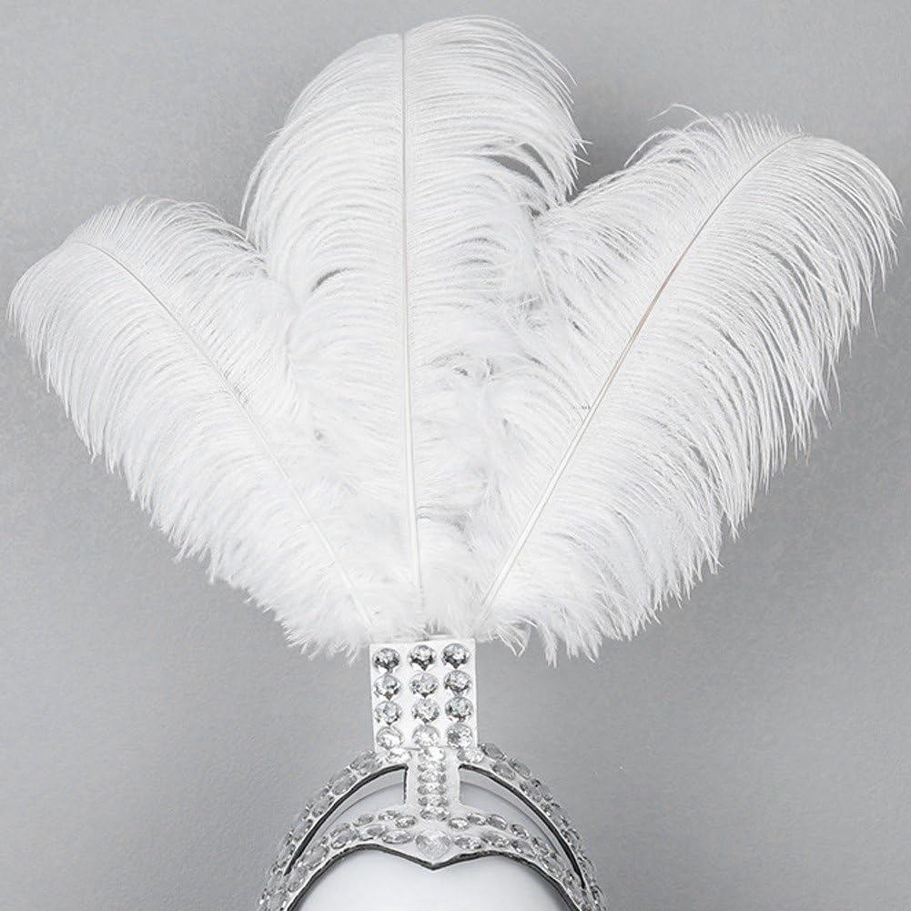 Carnival Feather Headpiece 1920's Razzle Fancy Dress Showgirl Headband Women's Feather Headband for Mardi Gras Party