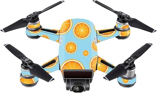 Skin para DJI Spark Mini Drone, color naranja rodajas | mightyskins carcasa protectora, duradero y único vinilo Wrap | fácil de aplicar, quitar, y