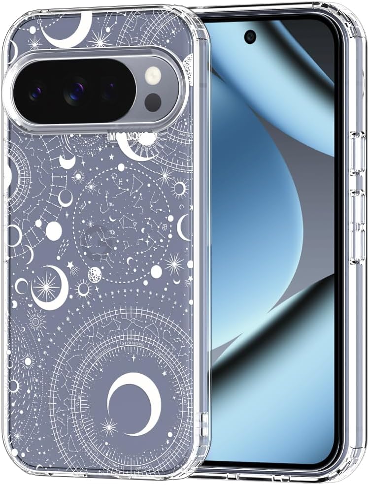 MOSNOVO Case for Google Pixel 10 Pro XL, [Buffertech 6.6ft Military-Grade Drop Protection] [Anti Peel Off Tech] Clear TPU Bumper Phone Case Cover Design - Constellation - Amazon product rated Grade A
