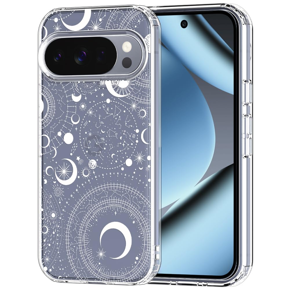 MOSNOVO Case for Google Pixel 9 & Pixel 9 Pro, [Buffertech 6.6ft Military-Grade Drop Protection] [Anti Peel Off Tech] Clear TPU Bumper Phone Case Cover Design - Great Wave — view 40
