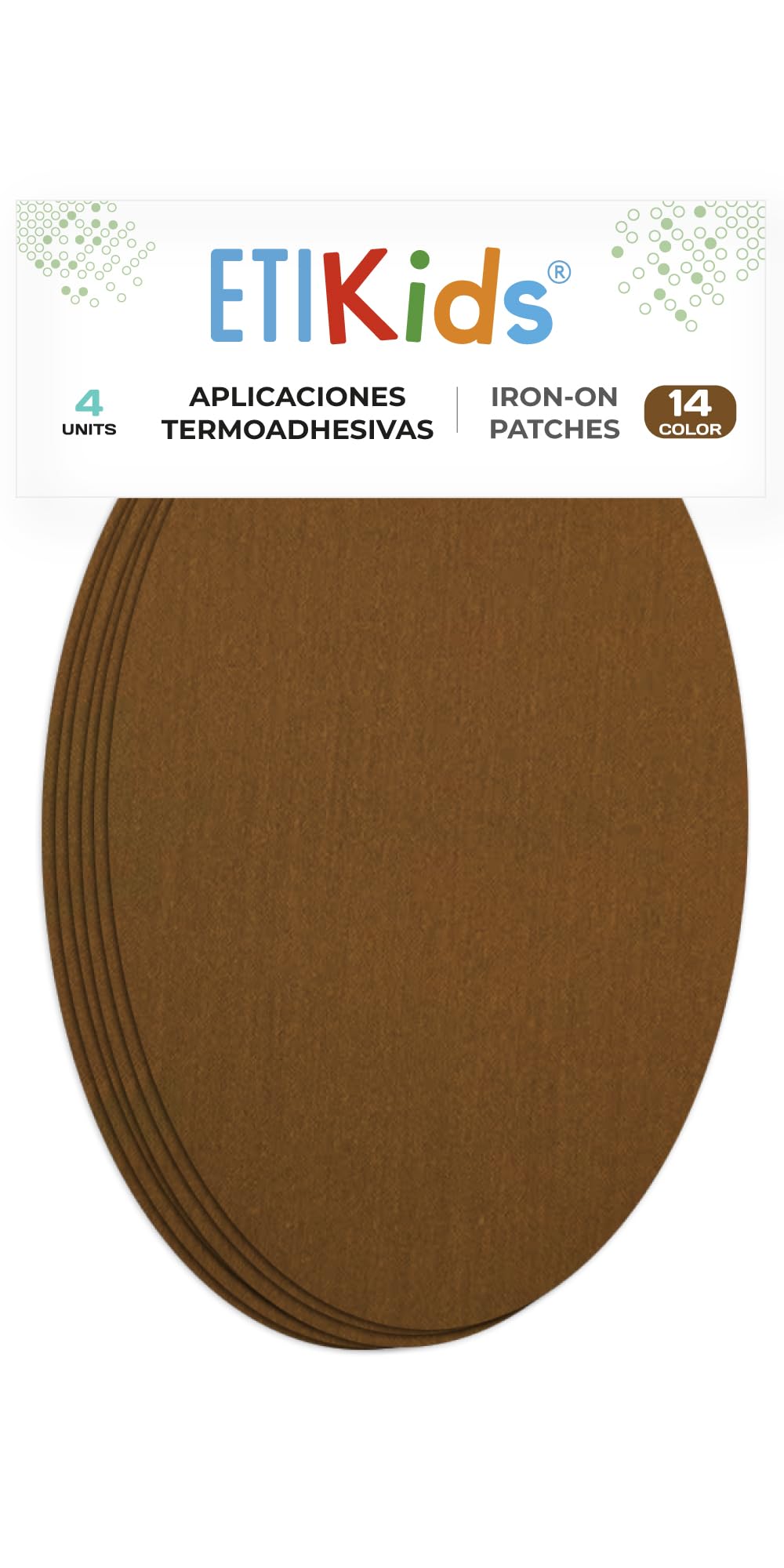 4 Toast Brown Iron-On Fabric Repair Patches โ Knee & Elbow Patches for Clothes, Trousers, Jackets, Sweaters & Shirts, 16 x 10 cm