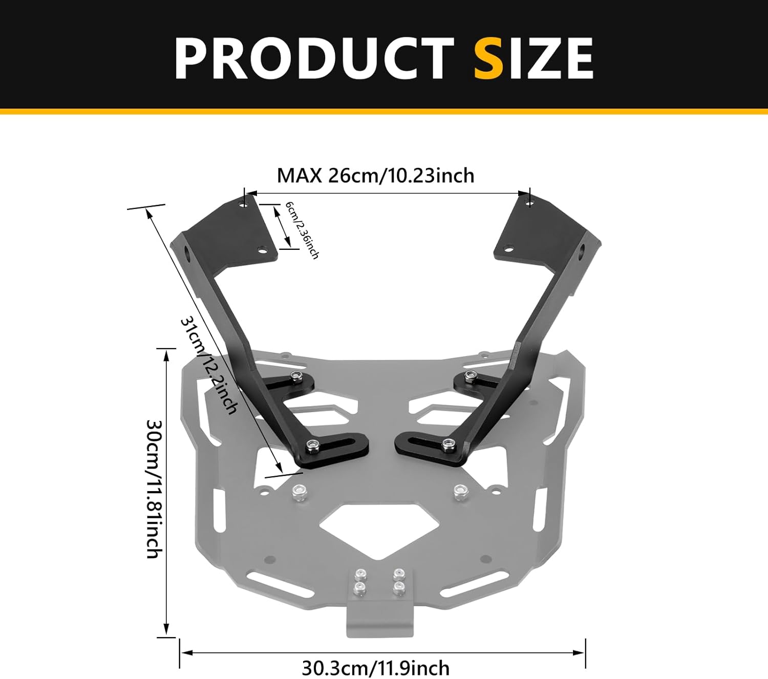 Motorcycle Rear Luggage Rack Carrier Cargo for Honda CB500F CB500R CB500X CB500 2012-2023, Adjustable Angle and Width