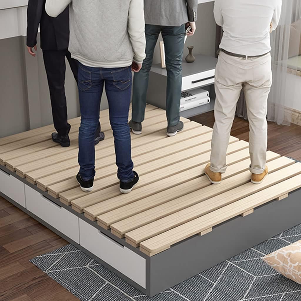 Foldable Solid Wood Bed Board, Moisture-Proof Tatami Frame, Breathable Folding Wooden Plank (Size: 100x190cm) - Perfect for Space-Saving and Comfort