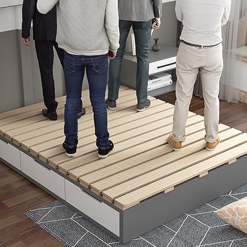 Miniatura 7 de Tabla de cama plegable, Tatami Bedstead de madera maciza a prueba de humedad, marco de tablón plegable y transpirable (tamaño : 35.4 x 74.8 in)