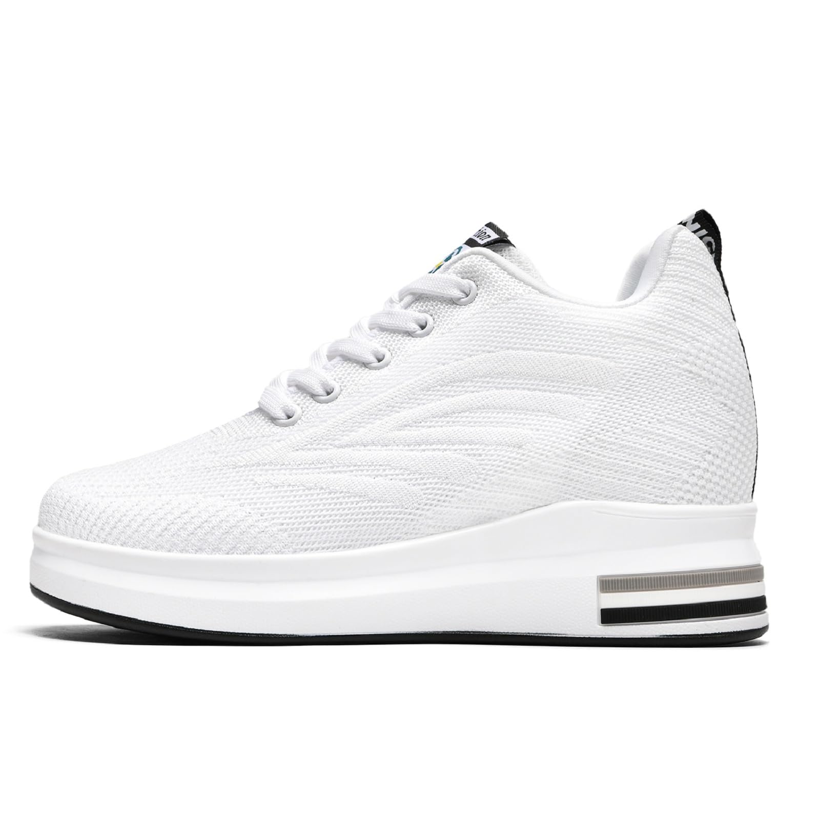 Sneakers Donna con Zeppa Interna Scarpe da Ginnastica Sportive Running Outdoor Tennis Fitness Casual Scarpe Traspiranti Plateau con Tacco 8.5cm