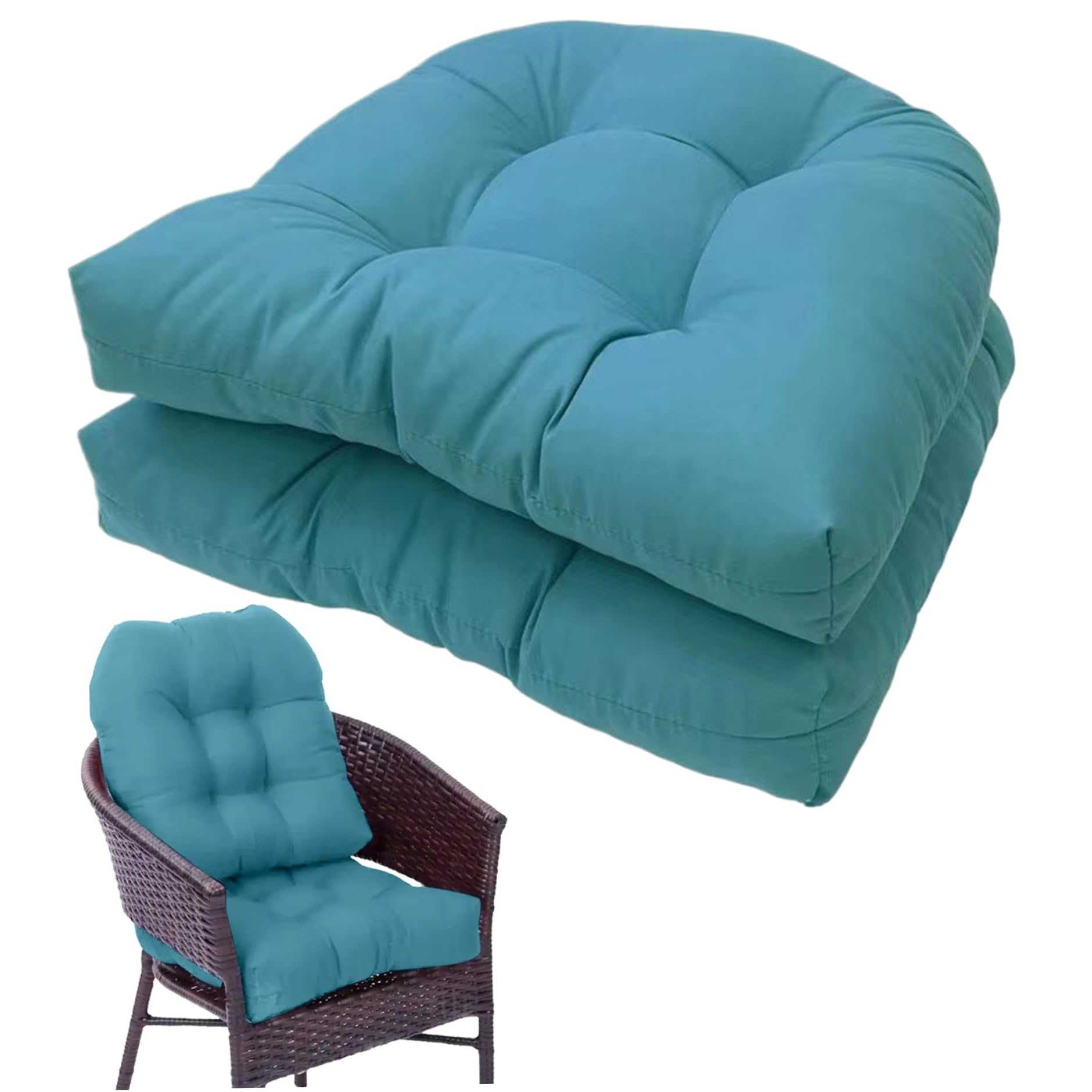 Coussins de chaise patio imperméables et épais en peluche pour confort extérieur