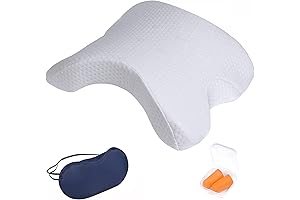 ALEVMOOM Ergonomic Cuddle Pillow Memory Foam Travel Neck Cervical Pillow Cuddling for Couples