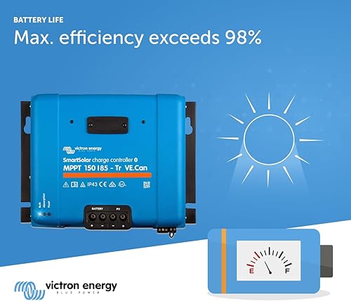 Miniatura 5 de Victron Energy SmartSolar MPPT Tr VE. Puede 150 V 85 amperios 12243648 voltios controlador de carga solar (Bluetooth)
