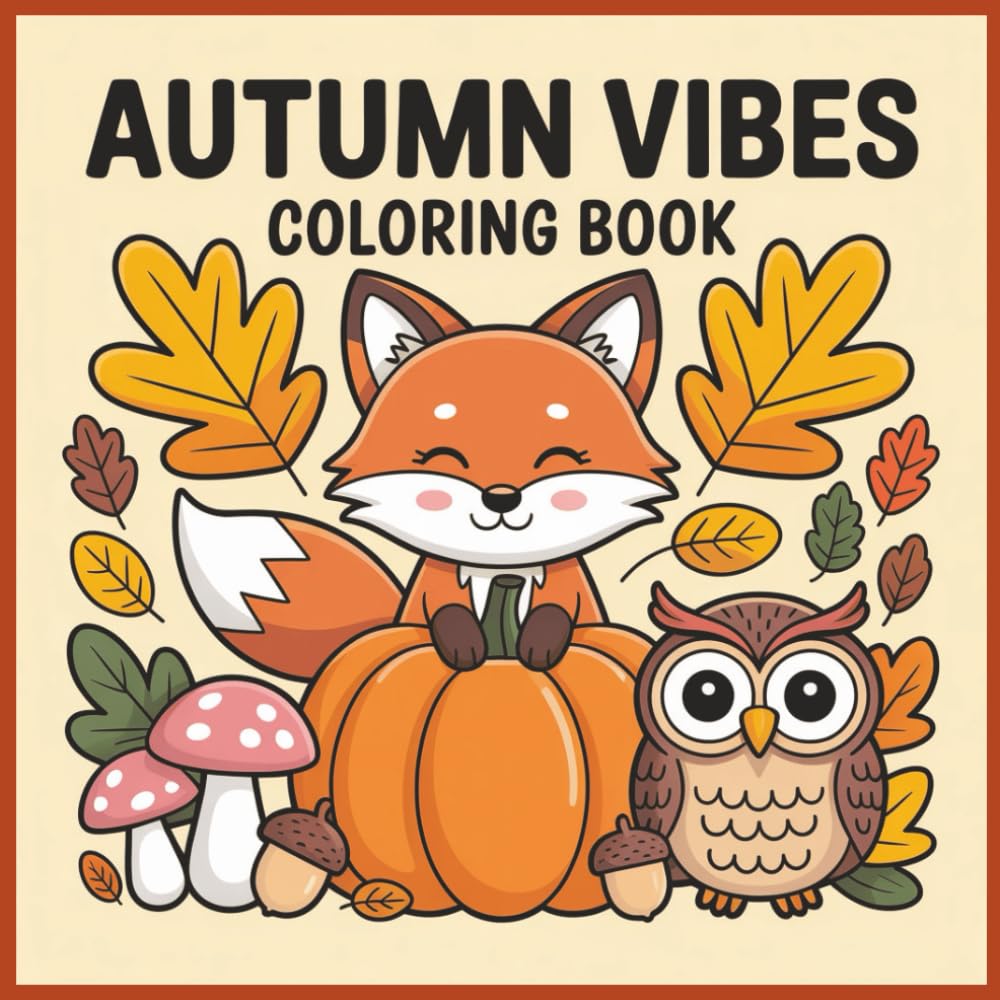 Autumn Vibes Coloring Book: Relax, Unwind & Celebrate the Cozy Season!