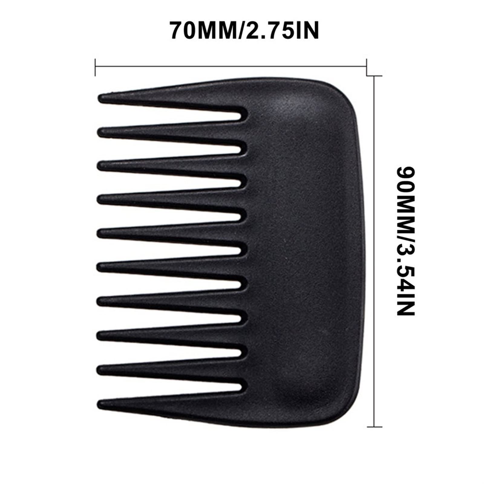 DieffematicSZ Grzebień Black Plastic Comb Barber Care Square Small Hair Comb