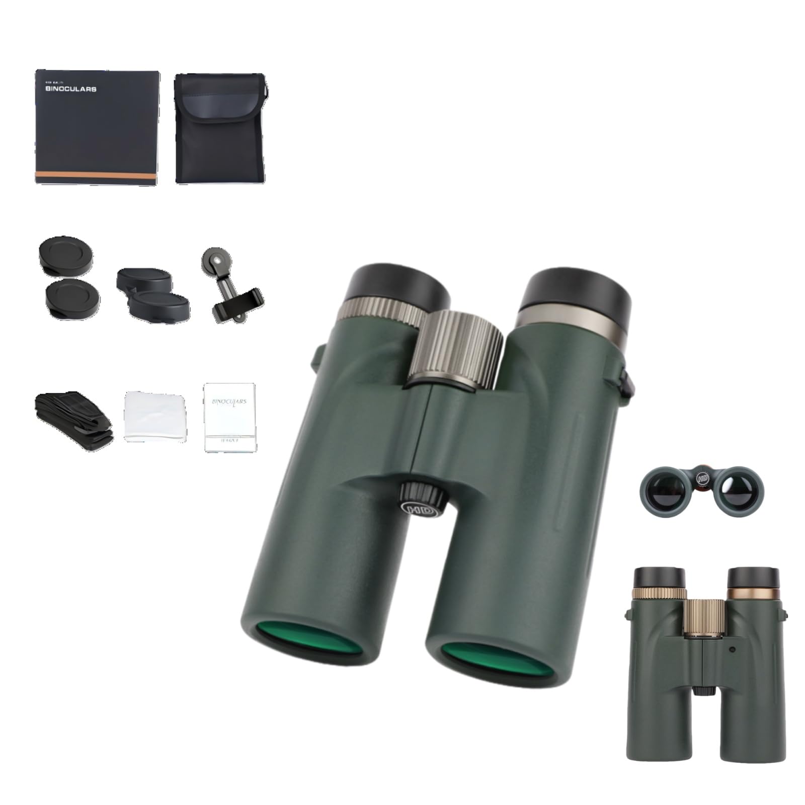 Bosco Ferngl¤Ser C9 12 x 42 Binocolo Originale ad Alta Risoluzione e Alto Ingrandimento Dispositivo di Visione Notturna per Adulti, Binocolo All-Round Outdoor per Ricerca Uccelli/Viaggi (nero)