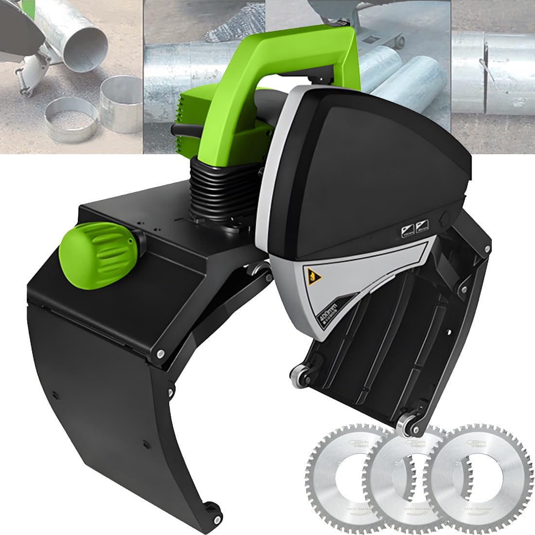 Cortador eléctrico de tuberías de 15-400 mm, precisión de ± 0,05 mm, 2900-3200 RPM para hierro fundido de acero y PVC, corte en frío con hoja de tungsteno, sin chispas para fontanería