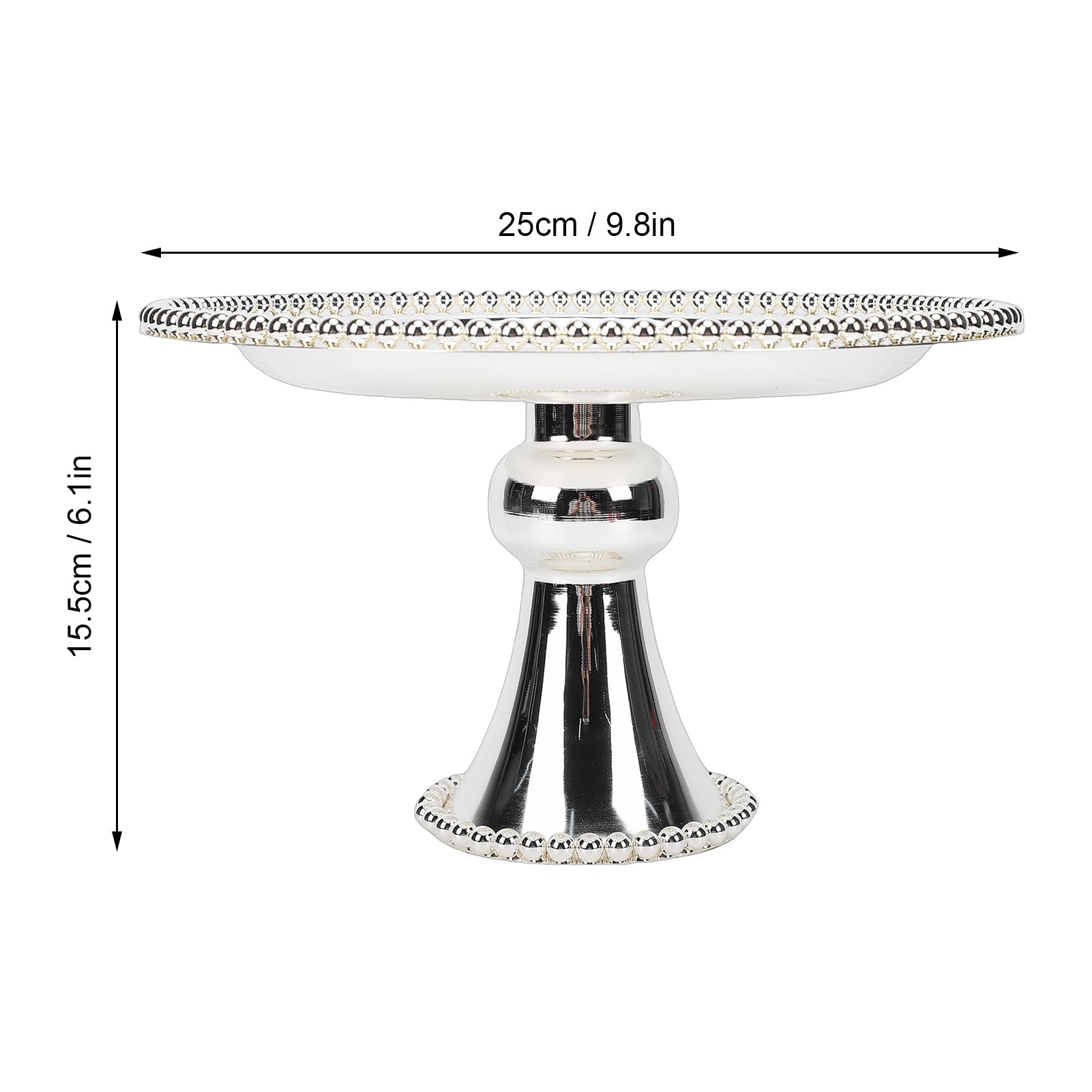 Rengue Support à Gâteau en Fer, Support à Gâteau sur Pied pour Décoration de Mariage, Plateau à en Métal à Pieds Hauts, 25 X 15,5 Cm pour Fêtes et événements