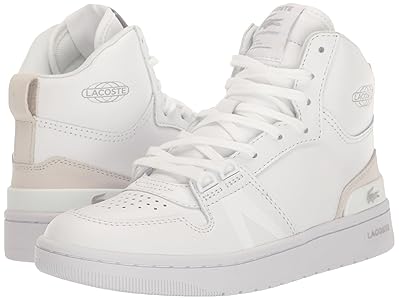 Amazon.com | Lacoste Women's L001 MID Sneaker, WHT/WHT, 5.5