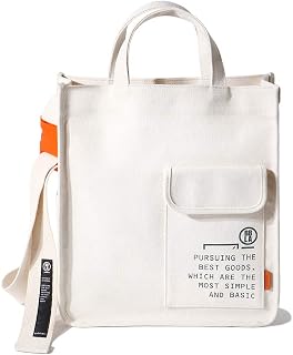 Bubilian Unisex 2in1 Cotton Bag/Cross Bag/Tote Bag/2 Color/Made in Korea/Daily Bag, 奶油色