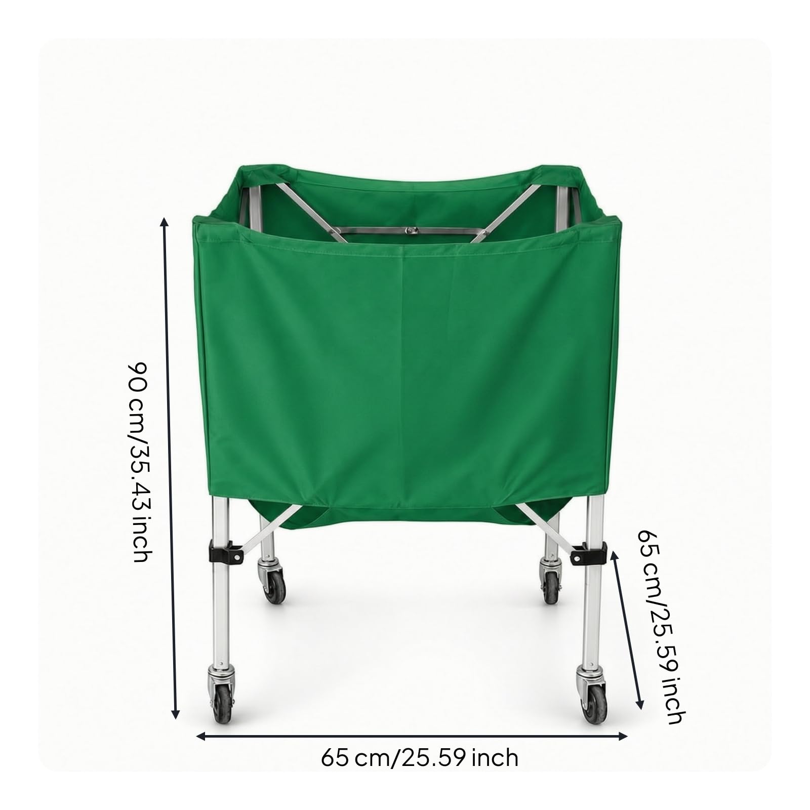 kowaku Carrello Porta Palline da Tennis Salvaspazio Carrello Porta Palline da Tennis con Borsa Trasporto Polivalente Raccoglipalle per Palestre, Verde