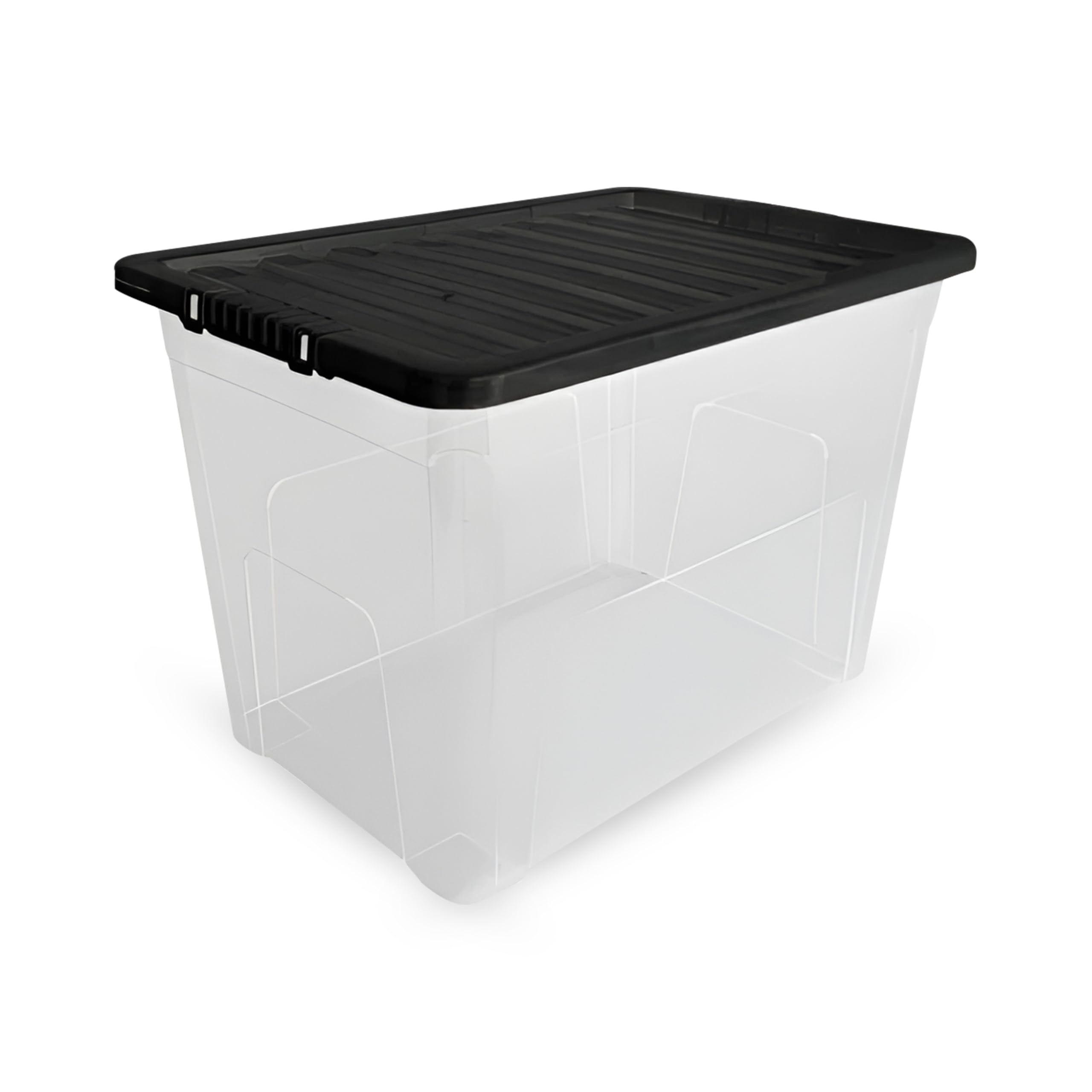 MantraRaj Storage Boxes with Lids 80L Under Bed Storage Box, Clear Multipurpose Nestable Stackable Plastic Storage Boxes,Clear Containers for Home, Kitchen, Garage, Office, Accessories -Pack Of 1