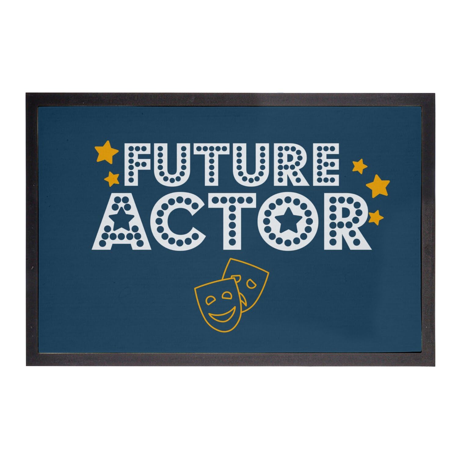 Paillasson bleu cinéma pour futur acteur tapis entrée original 60x40cm