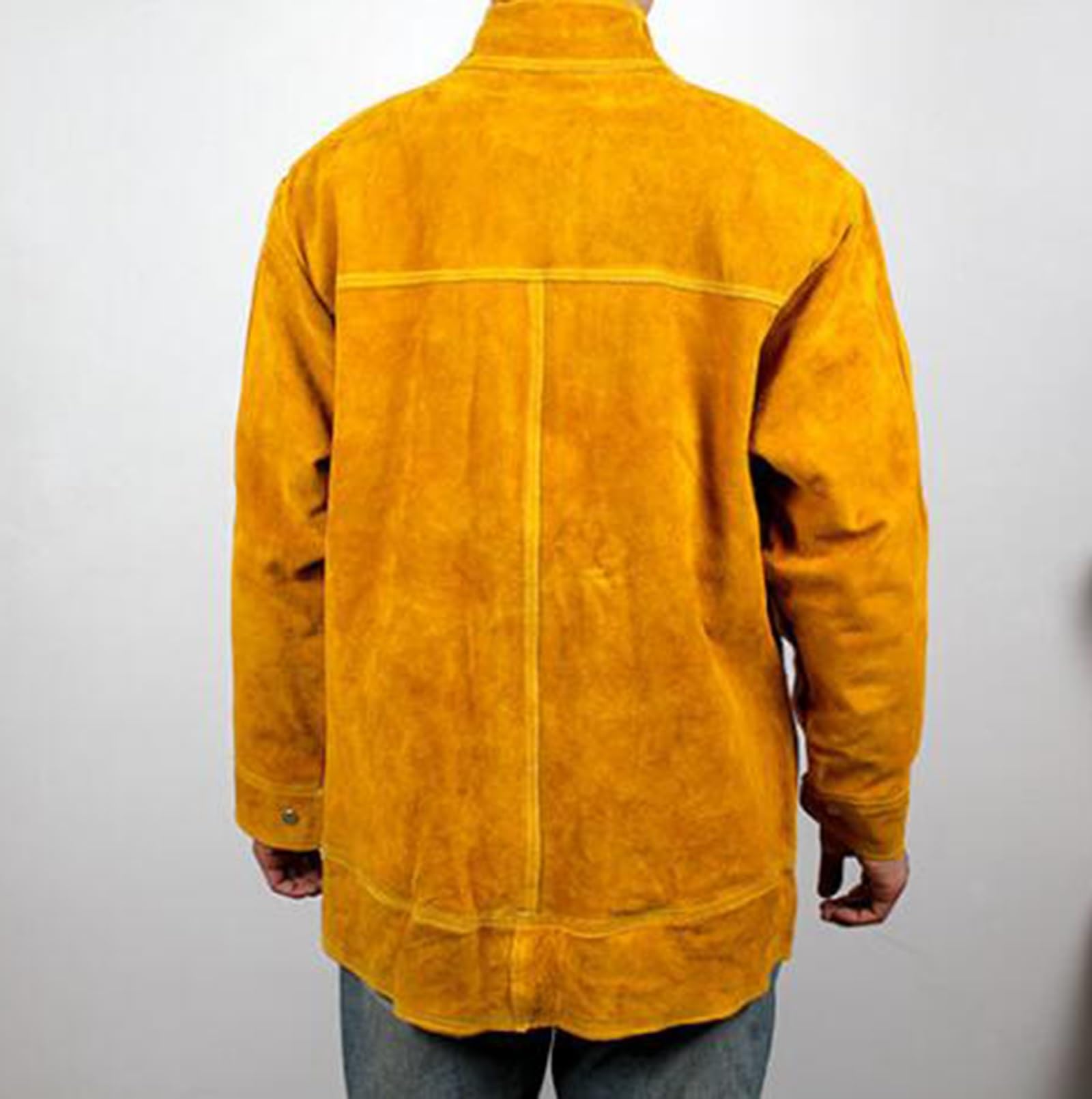 Ropa de Cuero, Abrigo Resistente, Camisas de Soldadura Resistentes al Calor y al Fuego para Hombres con herreros y carpinteros