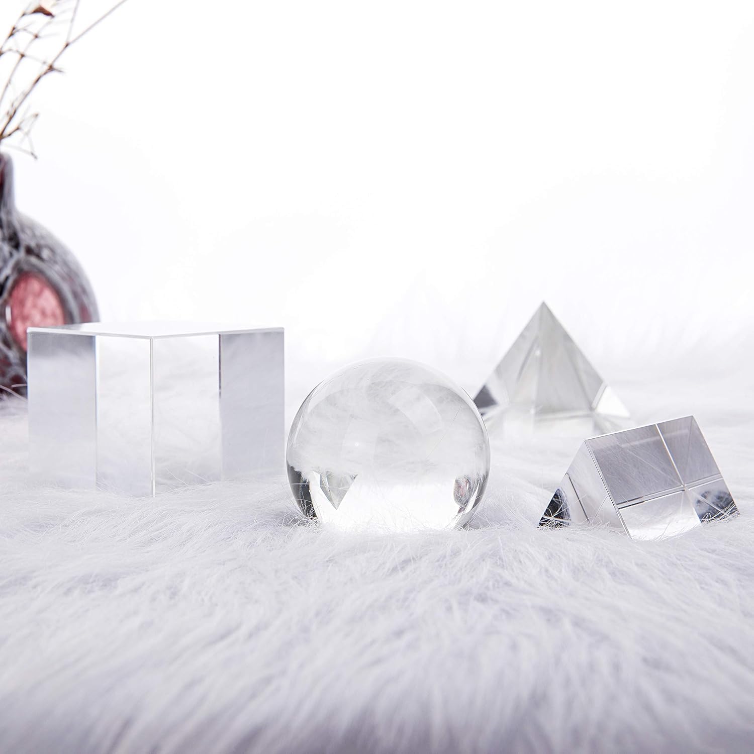 HDCRYSTALGIFTS Set di 4 prismi ottici K9 da 50 mm per fotografia, con panno per la pulizia, per insegnare, giocare, fotografare