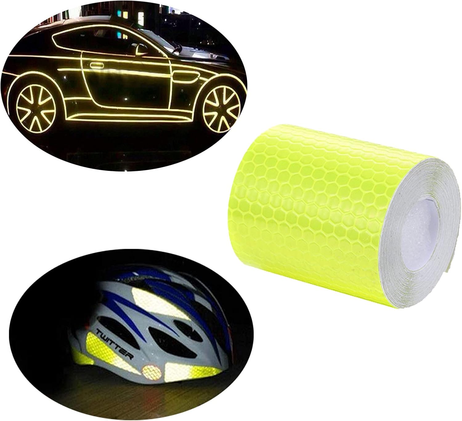 1ロール車反射テープステッカー安全マーク車のスタイリング自己粘着警告テープ防水オートバイ自転車フィルムリフレクターテープdiy装飾