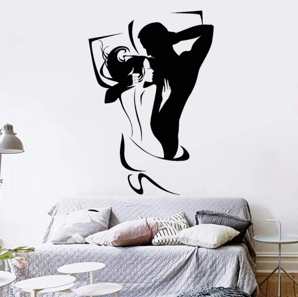 Wandtattoo "Sexy Frau" In Schwarz, 57x69 Cm – Vinyl-Aufkleber Für Wohnzimmer, Salon Oder Mädchenzimmer