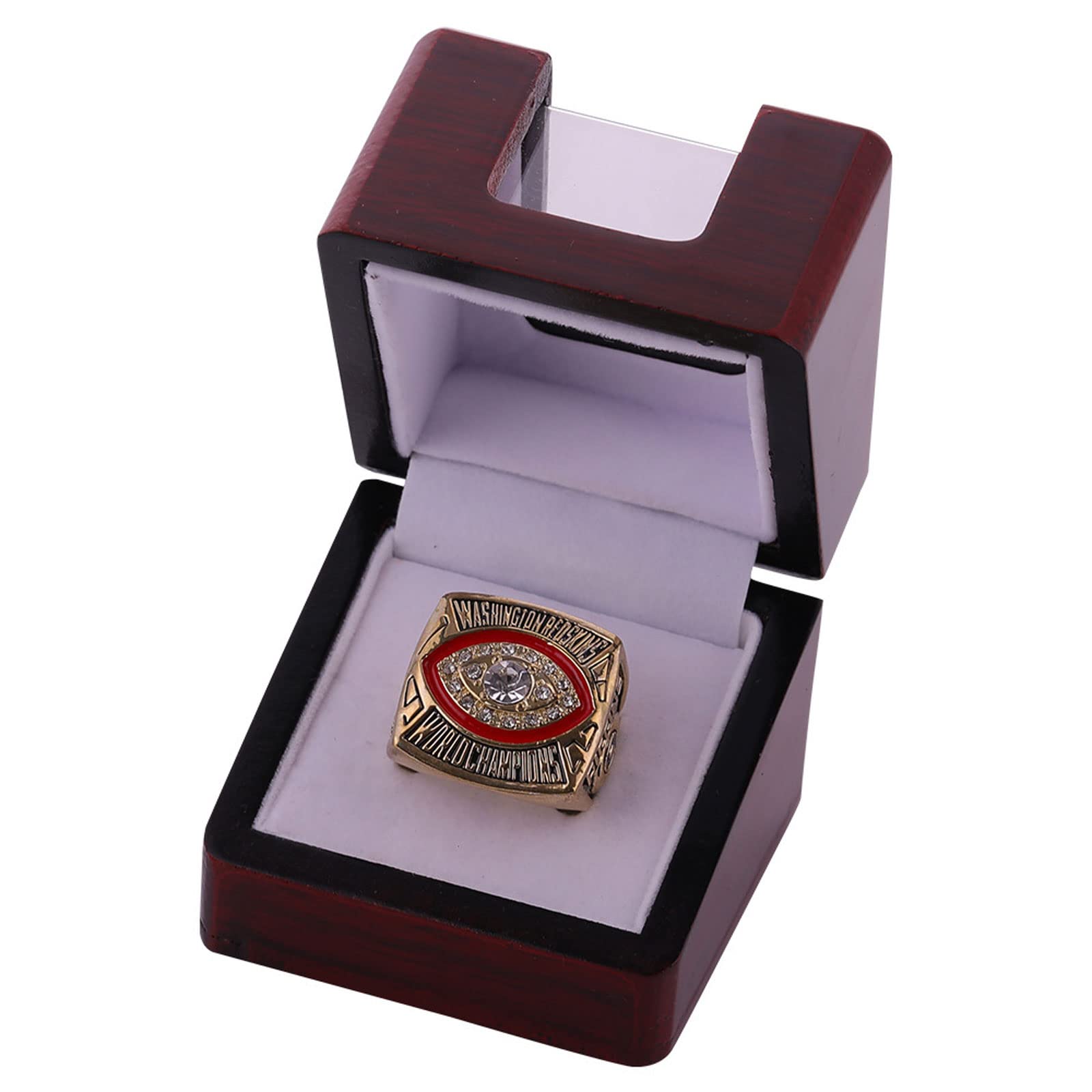 Nveeus 1982 Washington All Previous Champion Ring Replica ，For Fans Friends And Family Birthday Collection Gift,With Display Box/ Size 11