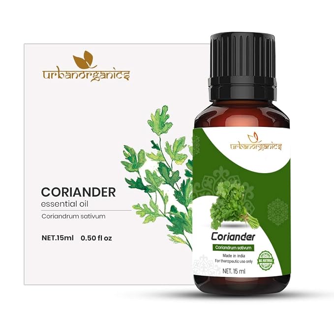 Coriander Essential Oil, Pure, Natural & Undiluted Oil For Healing of Wounds, Muscle & Pain, Skin Care, Reduce Stress, Anti-Inflammatory, Improves Digestive Health